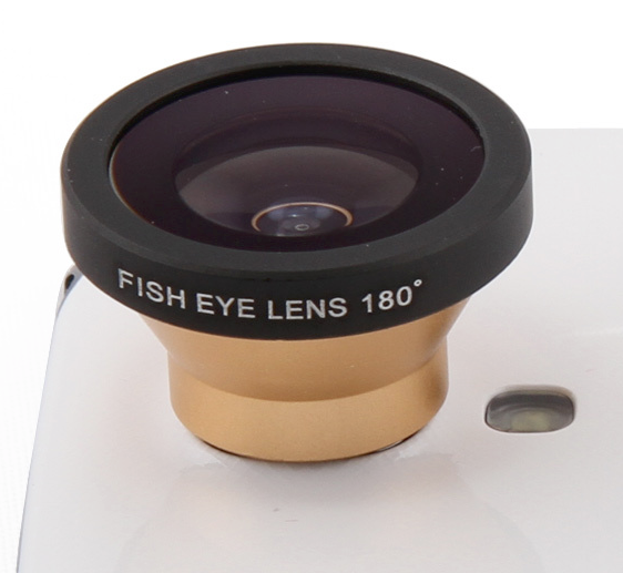 Фишай-объектив для телефона Fisheye Classic 180º Gold